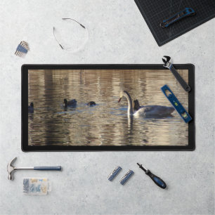 Alfrombrillas De Escritorio Cisne blanco y mallard Ducks Mat