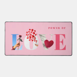 Alfrombrillas De Escritorio Cita del Poder del Amor Romántico Rosa Suave Claro