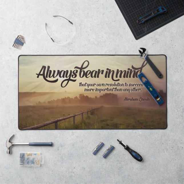 Alfrombrillas De Escritorio Cita Inspiradora de Abraham Lincoln "Siempre" (Puesto de trabajo)