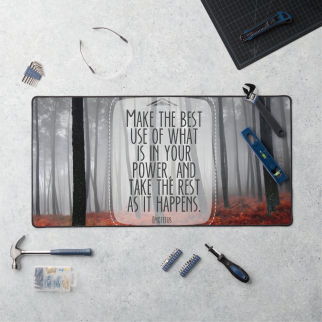 Alfrombrillas De Escritorio Cita Inspiradora de Epictetus "Adaptar" (Puesto de trabajo)