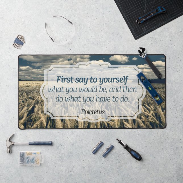 Alfrombrillas De Escritorio Cita Inspiradora de Epictetus "Hazlo" (Puesto de trabajo)