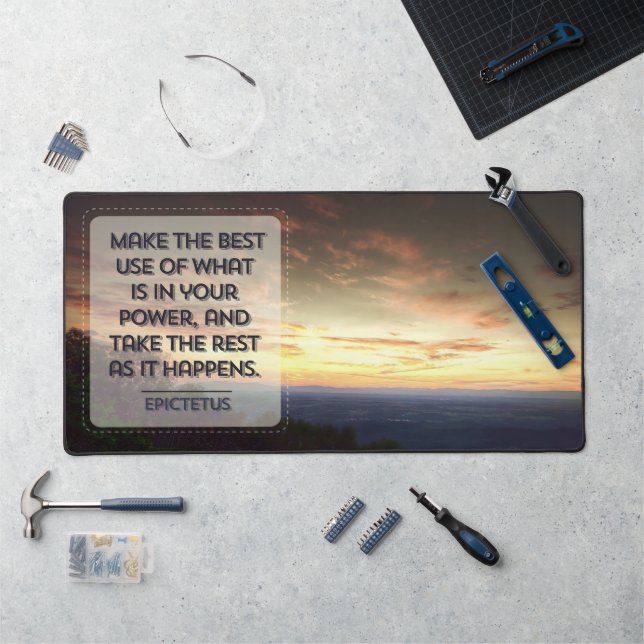 Alfrombrillas De Escritorio Cita Inspiradora de Epictetus "Mejor uso" (Puesto de trabajo)