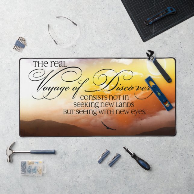 Alfrombrillas De Escritorio Cita Inspiradora de Marcel Proust "Nuevos ojos" (Puesto de trabajo)