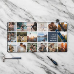 Alfrombrillas De Escritorio Cita romántica divertida de collage de fotos<br><div class="desc">Collage Desk Mat: Celebre el amor y los recuerdos con nuestra alfombra personalizada, diseñada para parejas! Con un diseño distintivo de collage de fotos de 17 cuadrados, es el lienzo perfecto para mostrar su viaje juntos, desde fechas inolvidables hasta momentos acogedores. ¿Y por ese toque de romanticismo lúdico? Un cuadrado...</div>