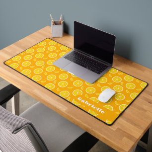 Alfrombrillas De Escritorio Citrus Naranja Patrón Frutas Nombre de la mesa Mat