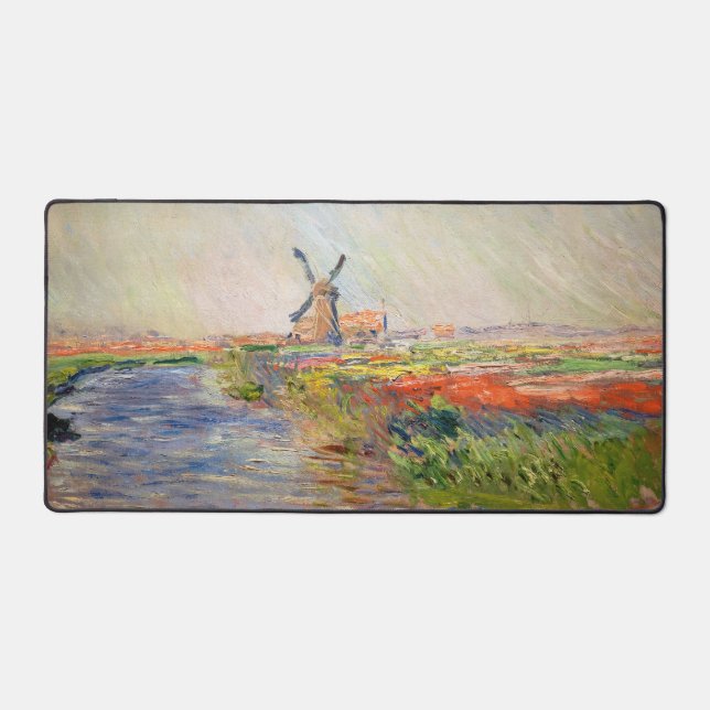 Alfrombrillas De Escritorio Claude Monet - Campo de tulipanes en Holanda (Anverso)