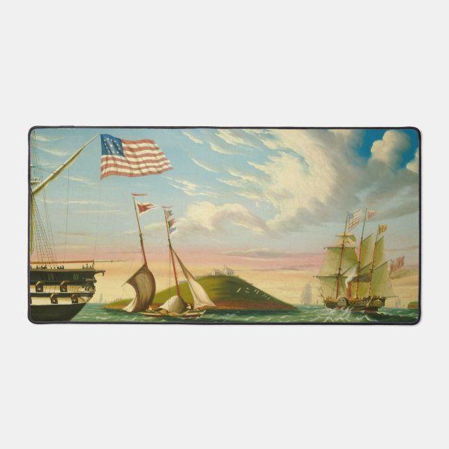 Alfrombrillas De Escritorio Clipper Ships Boston Harbor 1800 (Anverso)