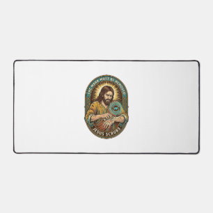 Alfrombrillas De Escritorio Club de Jesús Sello en Mano No se Limpia Humor Mañ