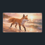 Alfrombrillas De Escritorio Coastal Sunset Journey<br><div class="desc">A timeless classic for your daily office life. Our Coastal Sunset Journey mat features a serene red fox strolling along the shore during the golden hour. The tranquil waves and glowing sea create a peaceful,  evergreen aesthetic that fits any workspace,  providing a calm and focused atmosphere every single day.</div>