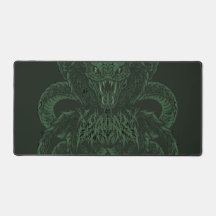 Cobra Art Déco Verde | Serpiente Simétrica Ornamen