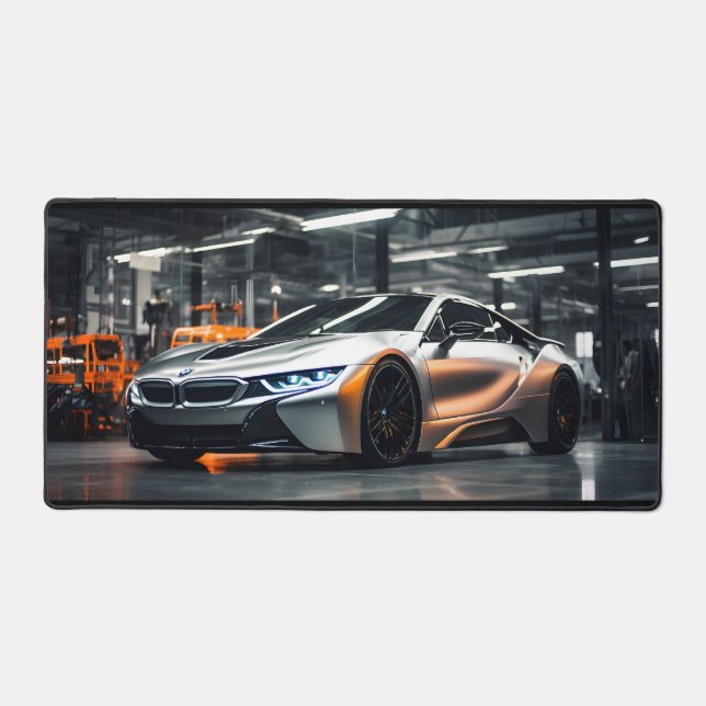 Alfrombrillas De Escritorio coche de carreras futurista de aluminio (Anverso)