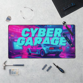 Alfrombrillas De Escritorio Coche Retro Cyberpunk Magenta Cian Neón