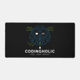 Alfrombrillas De Escritorio Codingholic Tech Brain Dark Programmer & Coders
