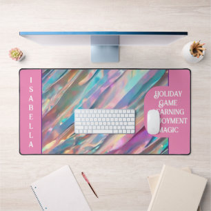 Alfrombrillas De Escritorio Colección de moda holográfica opal purpurina