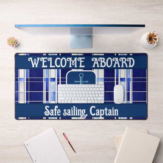 Alfrombrillas De Escritorio Colección de rayas modernas de la marina de verano (Oficina 1)