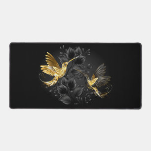 Alfrombrillas De Escritorio Colibrí negro y dorado