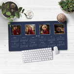 Alfrombrillas De Escritorio collage de fotos moderno azul de la Marina de Guer<br><div class="desc">Calendario 2025 Año completo Minimalista Clásico de la Marina Mochila de la mesa del ratón con su nombre y 4 de sus fotos favoritas! 🌟 Esta es para 2025 🌟 Esta versión está en moda Azul marino, pero los colores pueden ser fácilmente personalizados! Póngase en contacto con nosotros en cedarandstring@gmail.com...</div>