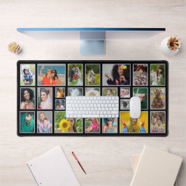 Alfrombrillas De Escritorio Collage de fotos moderno negro personalizado 25 fo