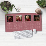 Alfrombrillas De Escritorio collage de fotos moderno Rosa del calendario 2025<br><div class="desc">2025 Calendario Año completo Minimalista Mochila de estilo clásico Mat Mouse Pad en Rosa Oro Rosa con su nombre y 4 de sus fotos favoritas! 🌟 Esta es para 2025 🌟 Esta versión está en moda Rosa Gold Pink , pero los colores pueden ser fácilmente personalizables! Póngase en contacto con...</div>