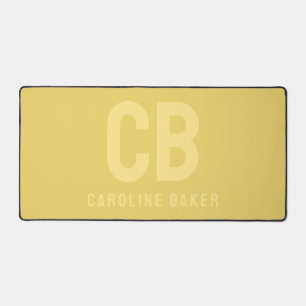 Alfrombrillas De Escritorio Color de tendencia Amarillo suave Nombre de escrit