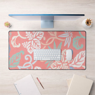 Alfrombrillas De Escritorio Color rosa Vintage Floral Mostrador Mat Pad