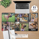 Alfrombrillas De Escritorio Color sencillo de 13 Collages de fotos Personaliza<br><div class="desc">Cree su propia alfombra de mesa de fotos en color personalizado utilizando esta plantilla de collage de fotos fácil de cargar con 13 imágenes de diferentes formas y tamaños y personalizada con un nombre, monograma o texto en su elección de estilos de fuente y color y color de fondo (mostrado...</div>