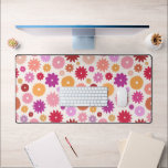 Alfrombrillas De Escritorio Colorful Blooms Big Pattern<br><div class="desc">Colorful flower pattern in yellow,  orange,  pinks,  lilac and reds on a cream color background.</div>