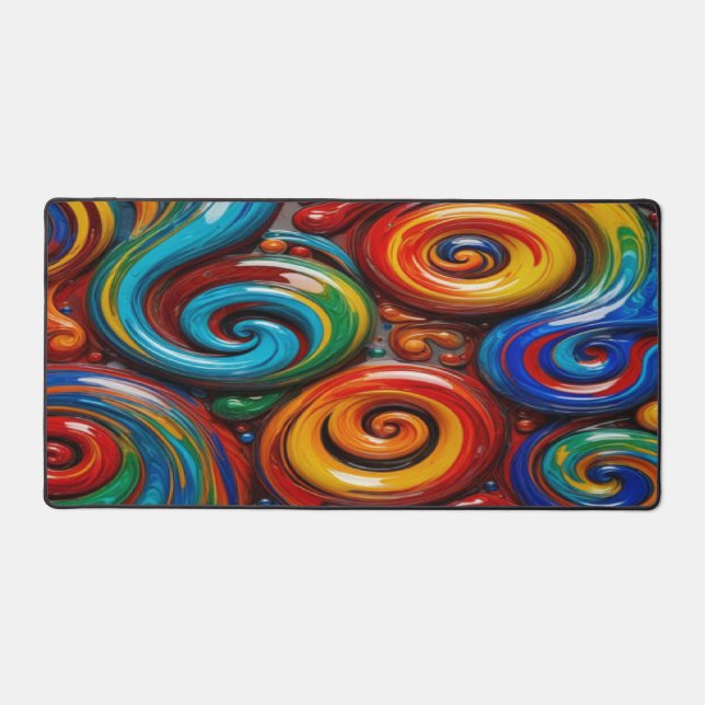 Alfrombrillas De Escritorio Colorful Glass Swirls - Desk Mat (Anverso)