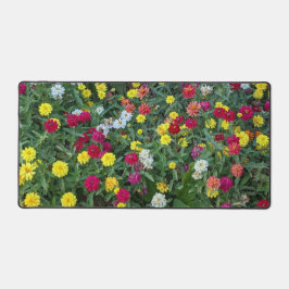 Alfrombrillas De Escritorio Colorida Zinnia Garden Floral