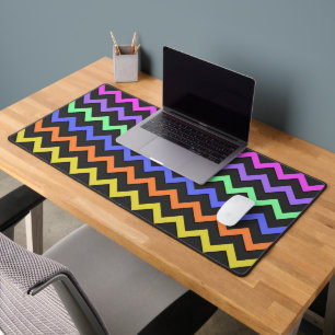 Alfrombrillas De Escritorio Colorido Chevron Vibrant Guay retro Fun Pattern