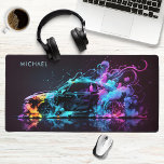 Alfrombrillas De Escritorio Colorido coche de Carreras Nombre personalizado mo<br><div class="desc">La colorida Carreras Car Modern Personalized Name Desk Mat cuenta con un moderno y colorido coche deportivo con su nombre personalizado en un sencillo y moderno guión. Un regalo perfecto para la familia y los amigos por su cumpleaños, Navidades, el Día del Padre, los abuelos, el hermano, el marido, el...</div>