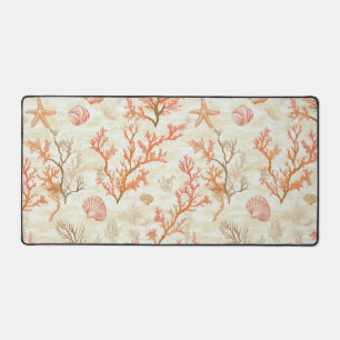 Alfrombrillas De Escritorio Concha de mar coral vintage beige marfil