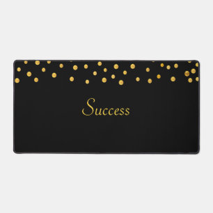 Alfrombrillas De Escritorio Confeti dorado elegante sobre negro 