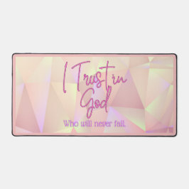 Alfrombrillas De Escritorio Confío en Dios Pink Sparkly Background
