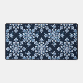 Alfrombrillas De Escritorio Copo de nieve 3d azul