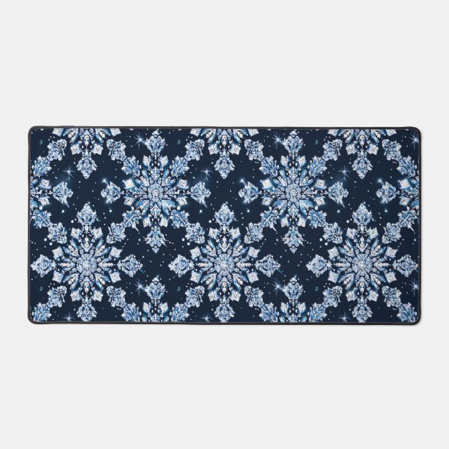 Alfrombrillas De Escritorio Copo de nieve 3d azul (Anverso)