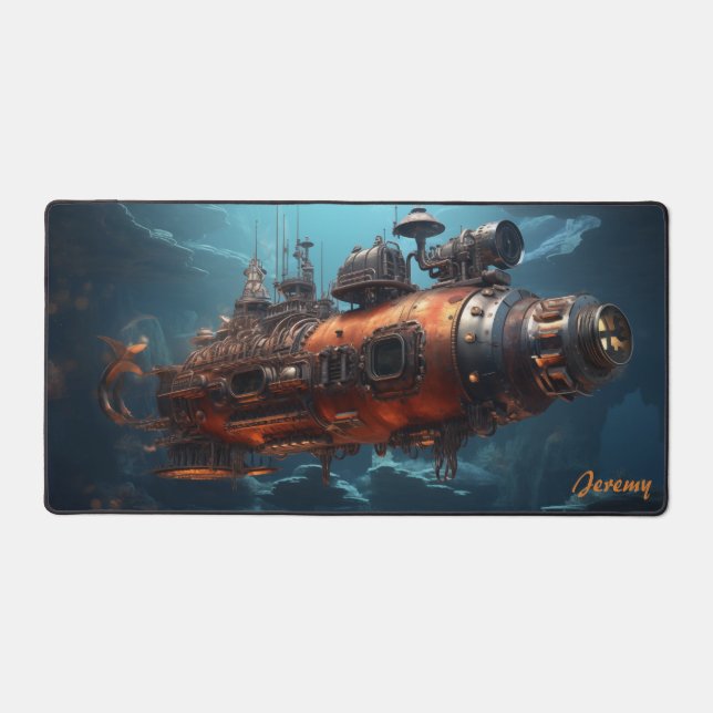 Alfrombrillas De Escritorio Copper Nautilus: Submarino Steampunk (Anverso)