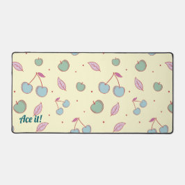 Alfrombrillas De Escritorio Coquette Cherries y Apple Personalizar eslogan o n