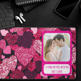 Alfrombrillas De Escritorio Corazones rosados espumosos Comparten Mis Fries