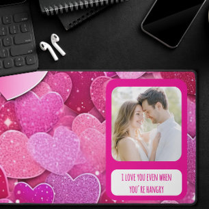 Alfrombrillas De Escritorio Corazones rosados púrpura cuando tienes hambre