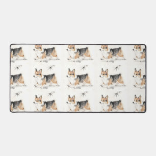 Alfrombrillas De Escritorio Corgi Acuarela – Arte de Perro Caprichoso con Tint