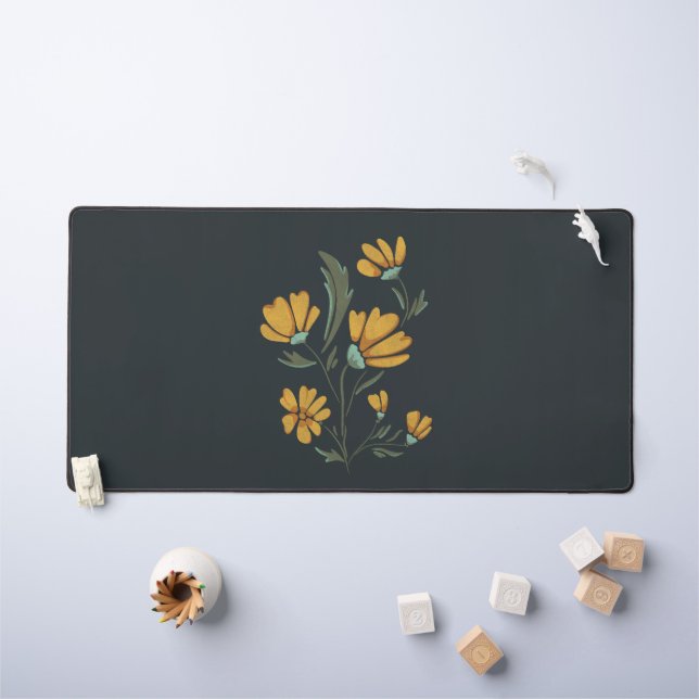 Alfrombrillas De Escritorio Cosmos Amarillos Flor Simple Belleza (Mesa para niños)