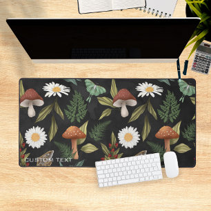 Alfrombrillas De Escritorio Cottagecore Mushroom Daisy Personalizado extendido