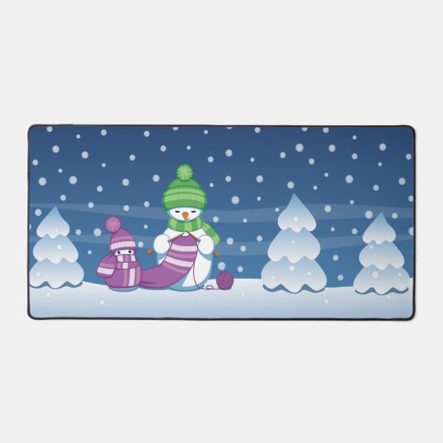 Alfrombrillas De Escritorio Crafty Snowman Knitus Scarf (Anverso)