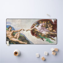 Creación de Adán Michelangelo Alfombra de Escritor