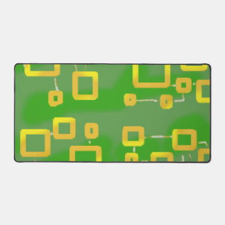 Alfrombrillas De Escritorio Cuadrados geométricos verdes de mesa