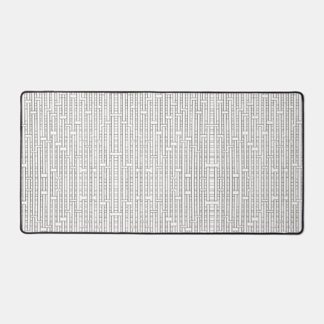 Alfrombrillas De Escritorio Cuadrícula Industrial-Negro Y Blanco Moderno Minim (Anverso)