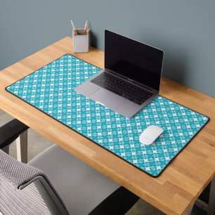 Alfrombrillas De Escritorio Cuadrícula y estrellas Gingham Blue