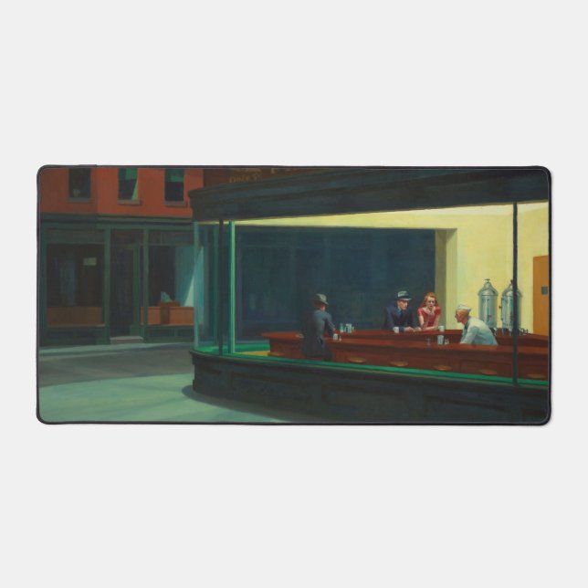 Alfrombrillas De Escritorio Cuadro Nighthawks de Edward Hopper  (Anverso)