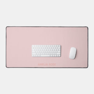 Alfrombrillas De Escritorio Cuarzo Rosa Personalizado Simple sobre Rosa